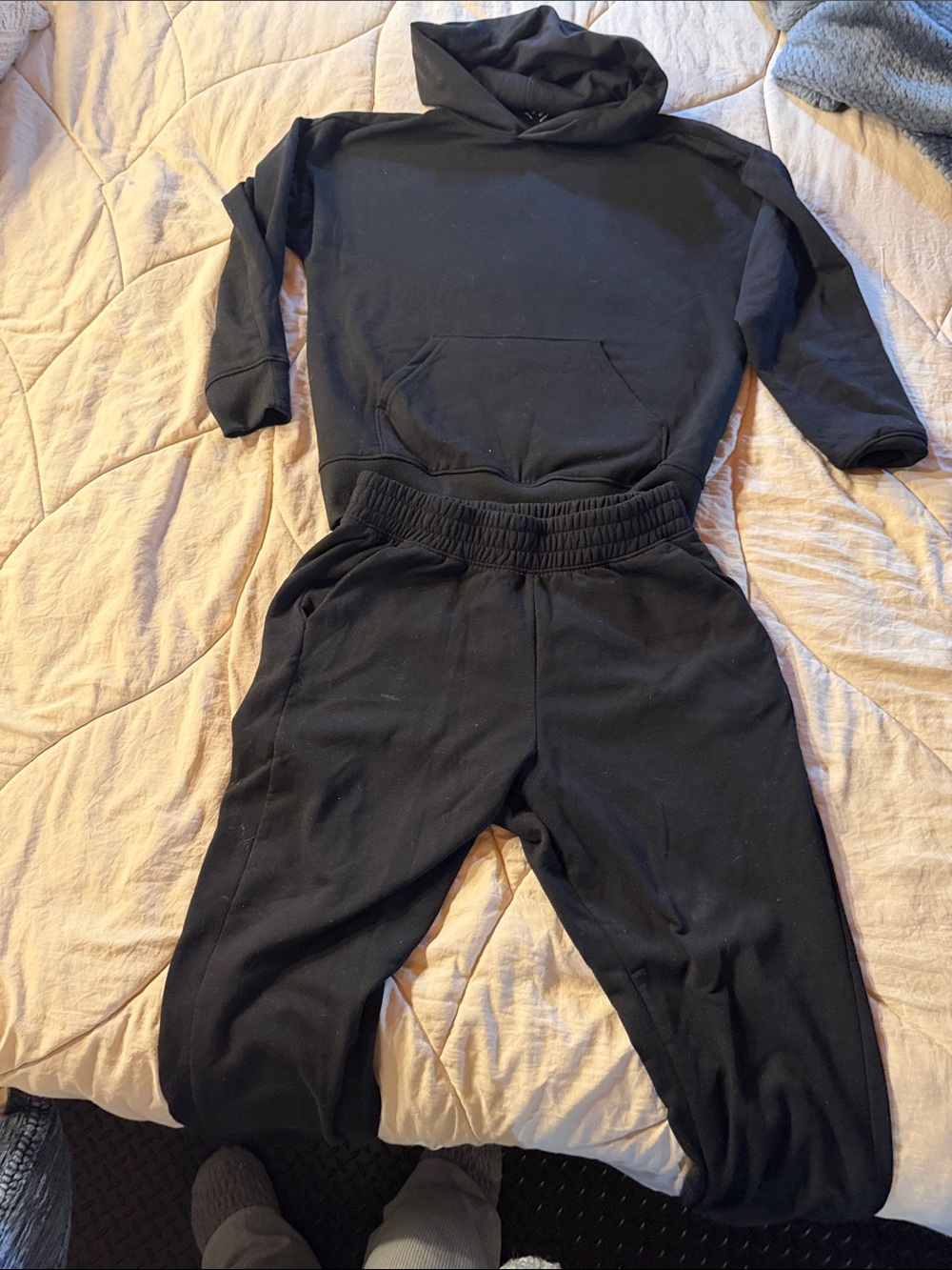 Dark Black Women's JoggerSet - Classic Comfort